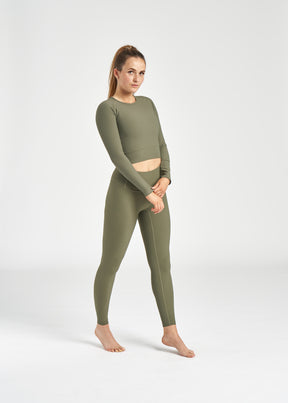Ease Long Sleeve Set - Forest Green